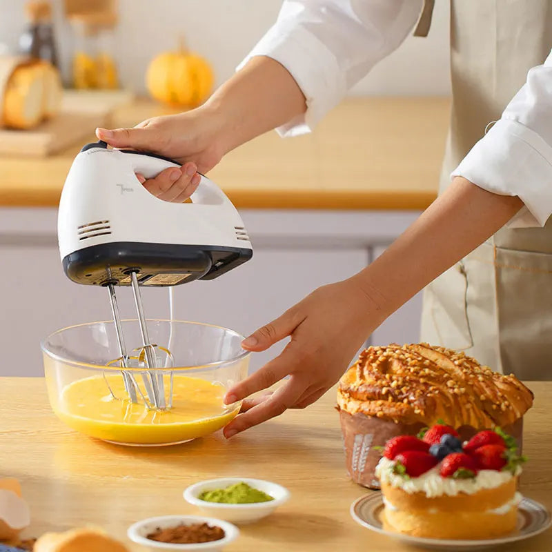 Multi functional electric mixer automatic handheld food mixer egg cream cake dough mixer convenient 7-speed egg beater mixing