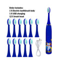 Children Electric Toothbrush Cartoon Kids With Replacement Head Ultrasonic  IPX7 Waterproof Rechargeable Sonic Toothbrush