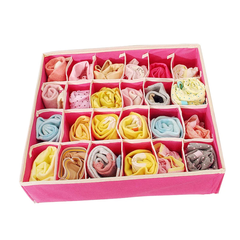 Organizer For Underwear Socks Bra Pants Scarf Tie Storage Box Wardrobe Drawer Organizers Foldable Case For Underwear Organizer