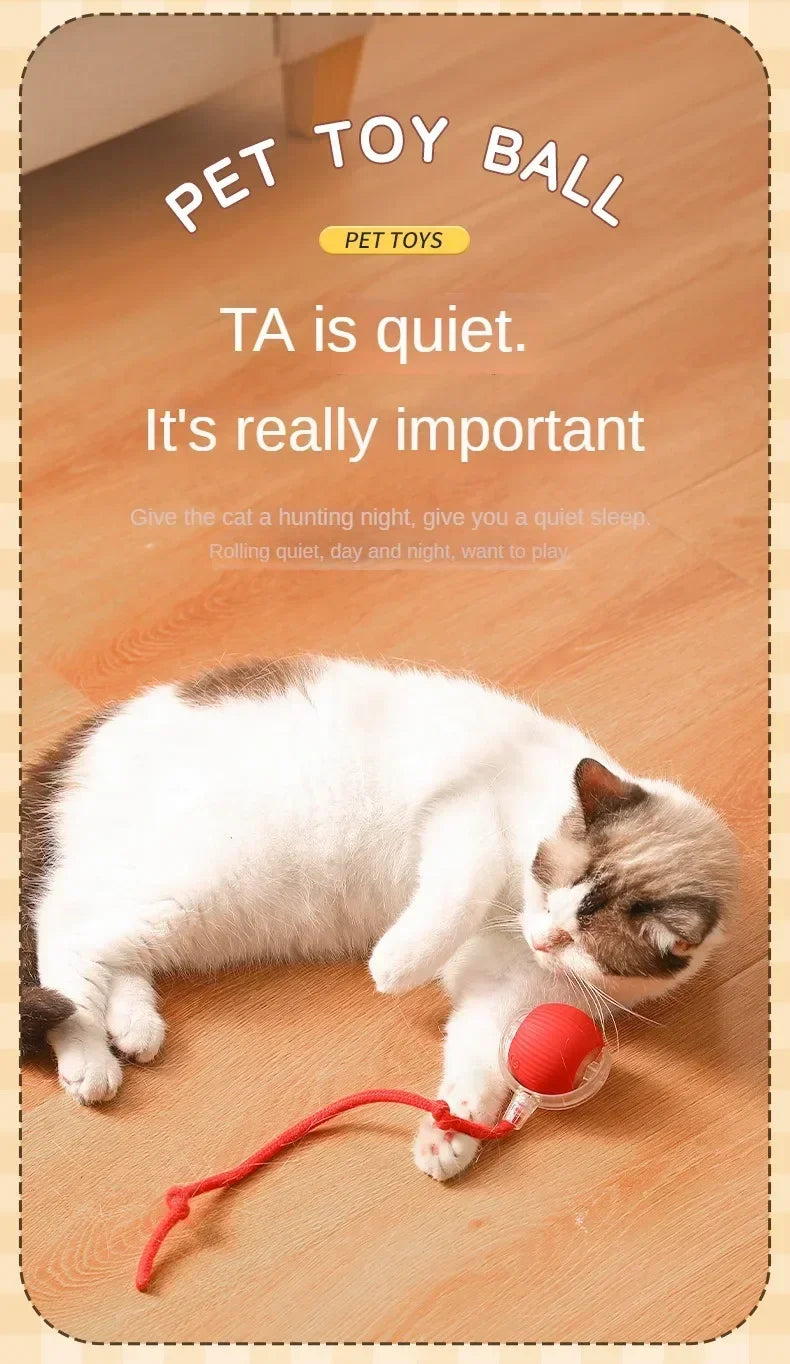 Cat Interactive Ball Training Self-moving Kitten Electric Cat Ball Toys Electronic Automatic Rolling Magic Ball Toys for Cat