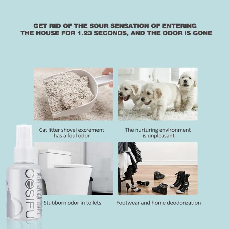 50ml Pet Eliminator Spray Smell Good Long Lasting Odor Spray Cat Litter Urination Odor Removal Sterilization Spray Pet Supplies