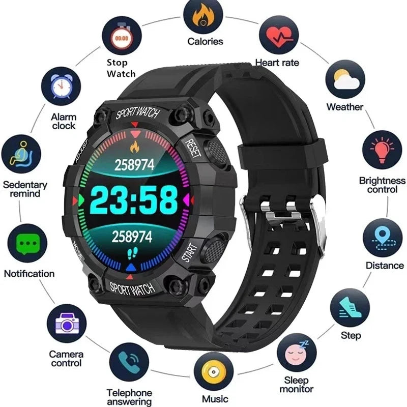 Y56 reloj inteligente con Bluetooth para hombre y mujer, pulsera táctil redonda