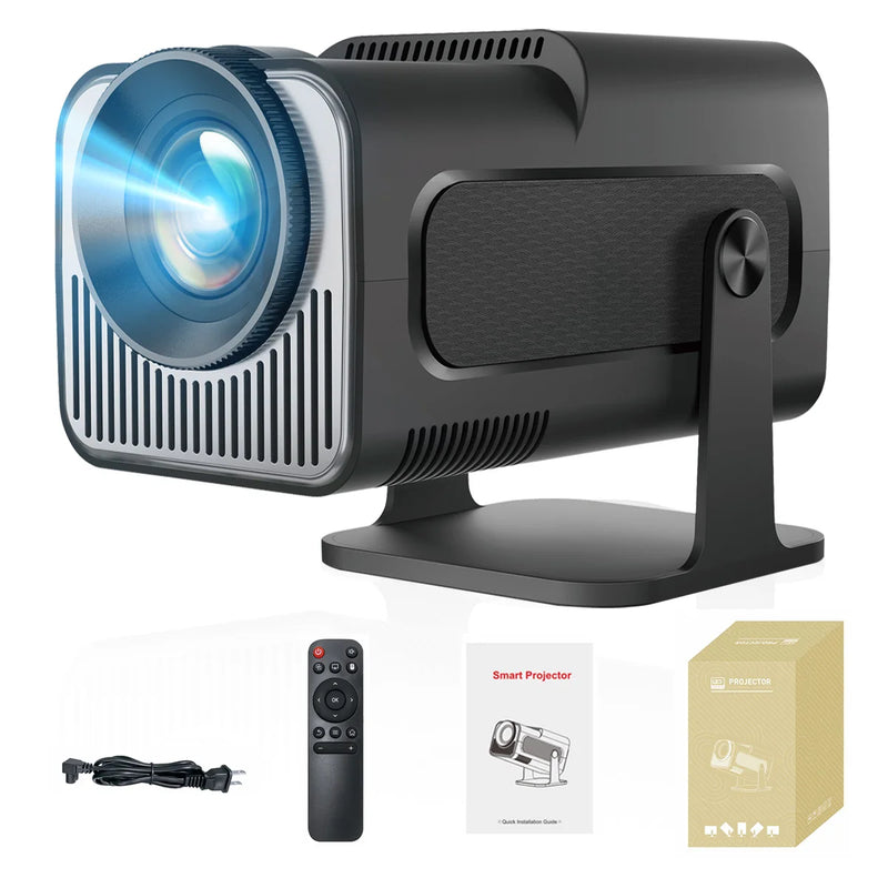 HY320 Mini Portable Projector 4K 1080P Native 1280*720P Android11 WIFI6 BT5.0 Auto Keystone Cinema Data show Beam Projector HDMI