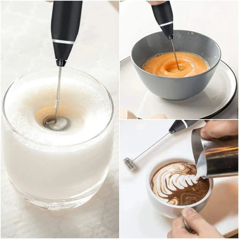 Portable Electric Milk Frothers Handheld Blender USB Mini Coffee Maker Whisk Mixer Cappuccino Cream Egg Beater Food Blender