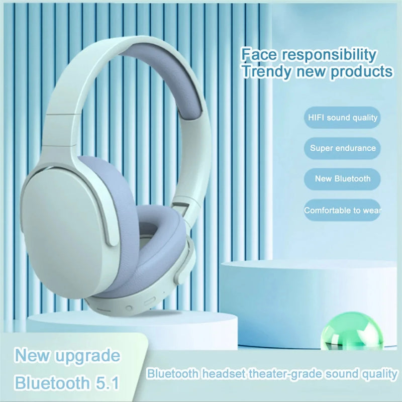 Headphones P2961 Bluetooth 5.3 Over-ear Earphone For Samsung iPhone Stereo Hifi Headset Game Earbuds With Mic