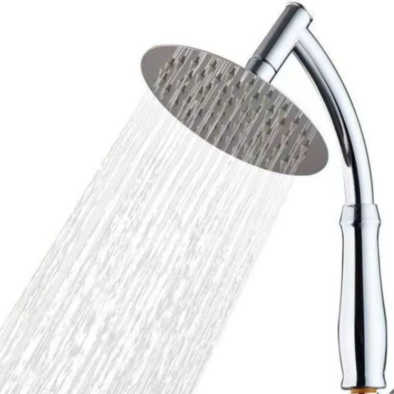 High Pressure Rainfall Shower Head Stainless Steel Square Shower Head Extender Large Curved Shower Extension