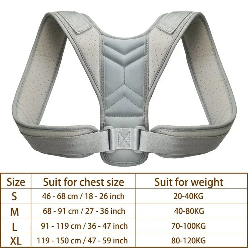 Back Shoulder Posture Corrector Adjustable Belt Clavicle Spine Support Reshape Your Body Home Office Sport Upper Neck Brace