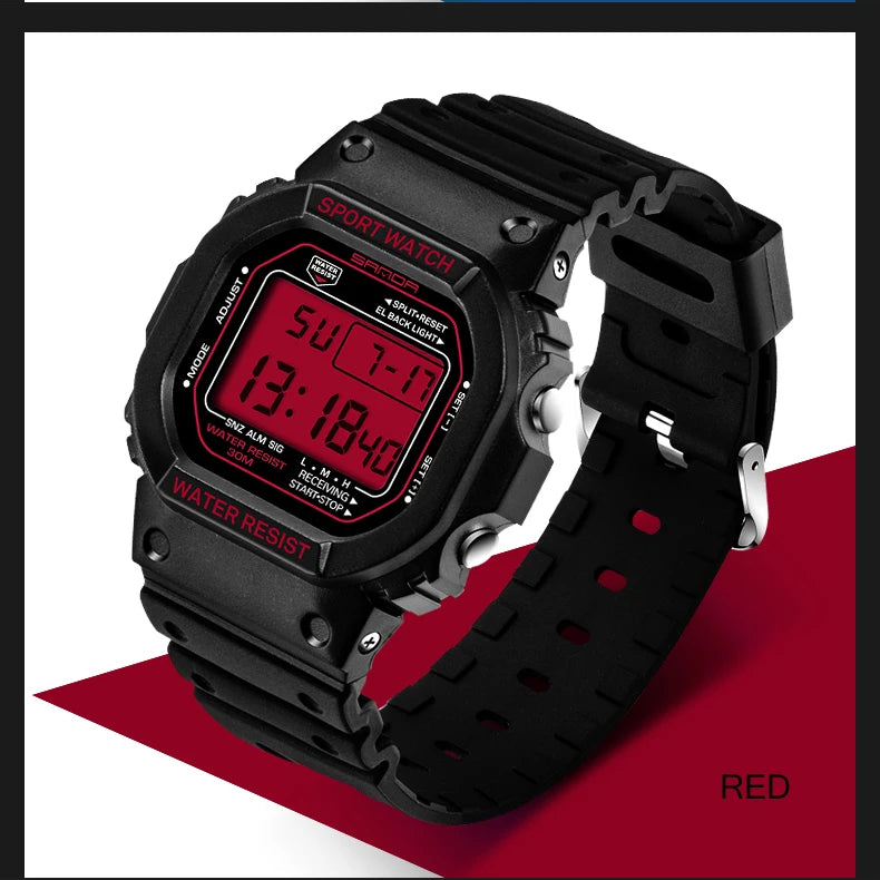 Fashino Sanda-reloj Digital para hombre, accesorio masculino de pulsera resisten