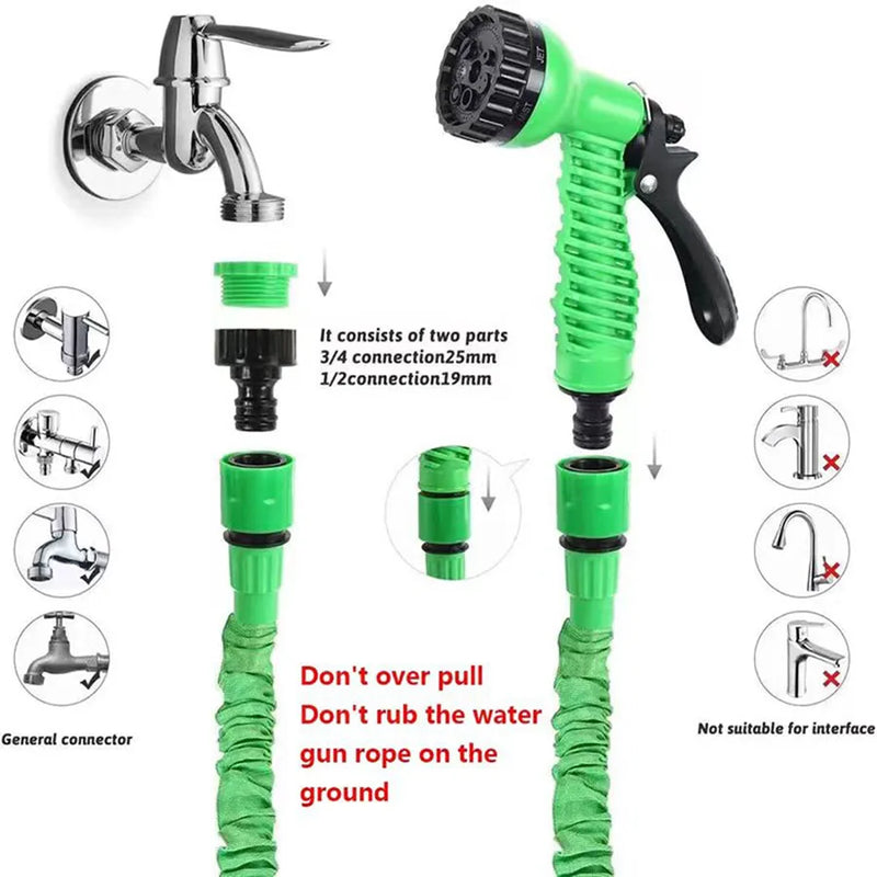 High pressure extensible magic hose for washing cars, 7 functions 