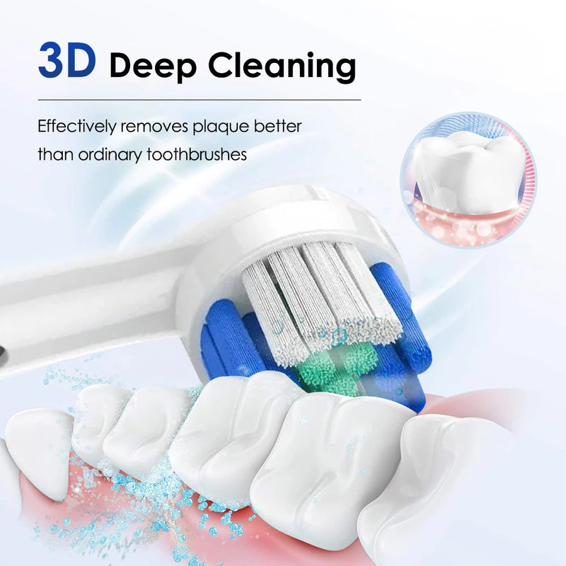 Electric Toothbrush Adult Rotation Clean Teeth Charging Soft Hair Tooth Brush 3D Whiten Teeth Oral Care Brush With 4 Brush Heads