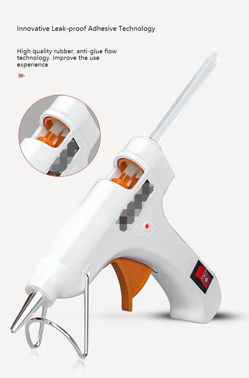 70W Hot Melt Glue Gun With 7MM Transparent Glue Stick Mini Gun Home Electric Heat Temperature Gun Repair Tool Special Stick Set