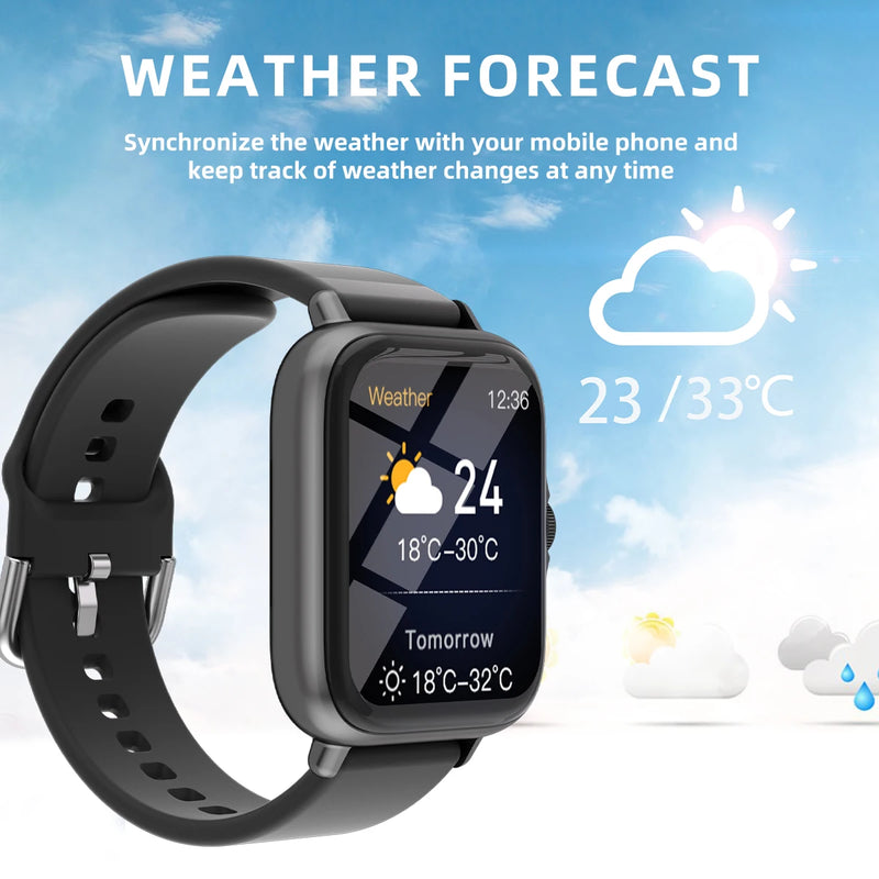 1.83 inch water resistant smart watch with message, responsive 