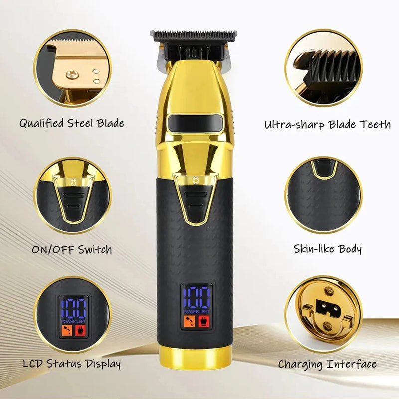 Zero Professional Hair Trimmer For Men Beard & Hair Clipper Electric Pro Barber Cordless HairCut Machine Rechargeable