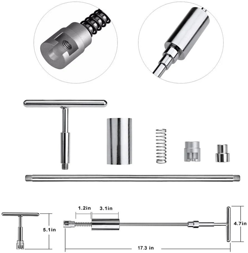 Car Dent Puller Repair Kit Slide Reverse Hammer 20+ Suction Cup Auto Body Paintless T-Bar Dent Puller Extractor Tool Hail Damage