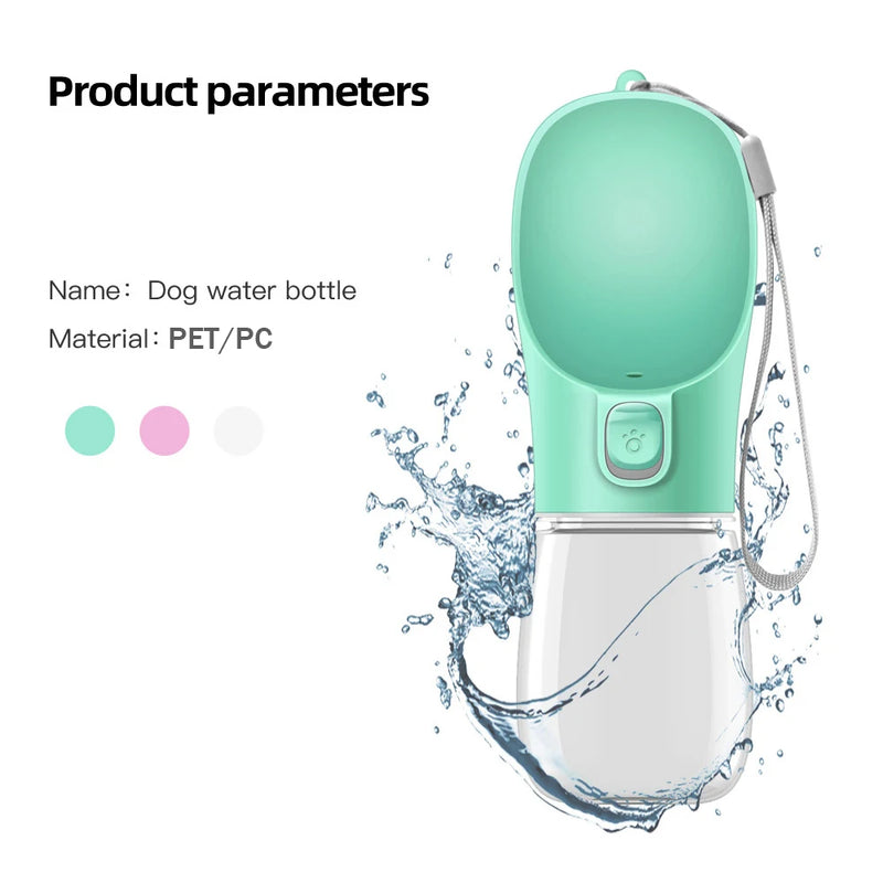 Dog Water Bottle For Pet Dogs Cats Water Feeder Bowls Outdoor Travel Leakproof Puppy Drinking Container Pug Chihuahua Labrador