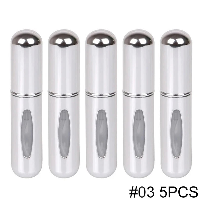 1/5/10PCS 5ml Portable Perfume Atomizer Mini Perfume Bottle Sample Spray Bottling Dispenser Cosmetics Travel Container