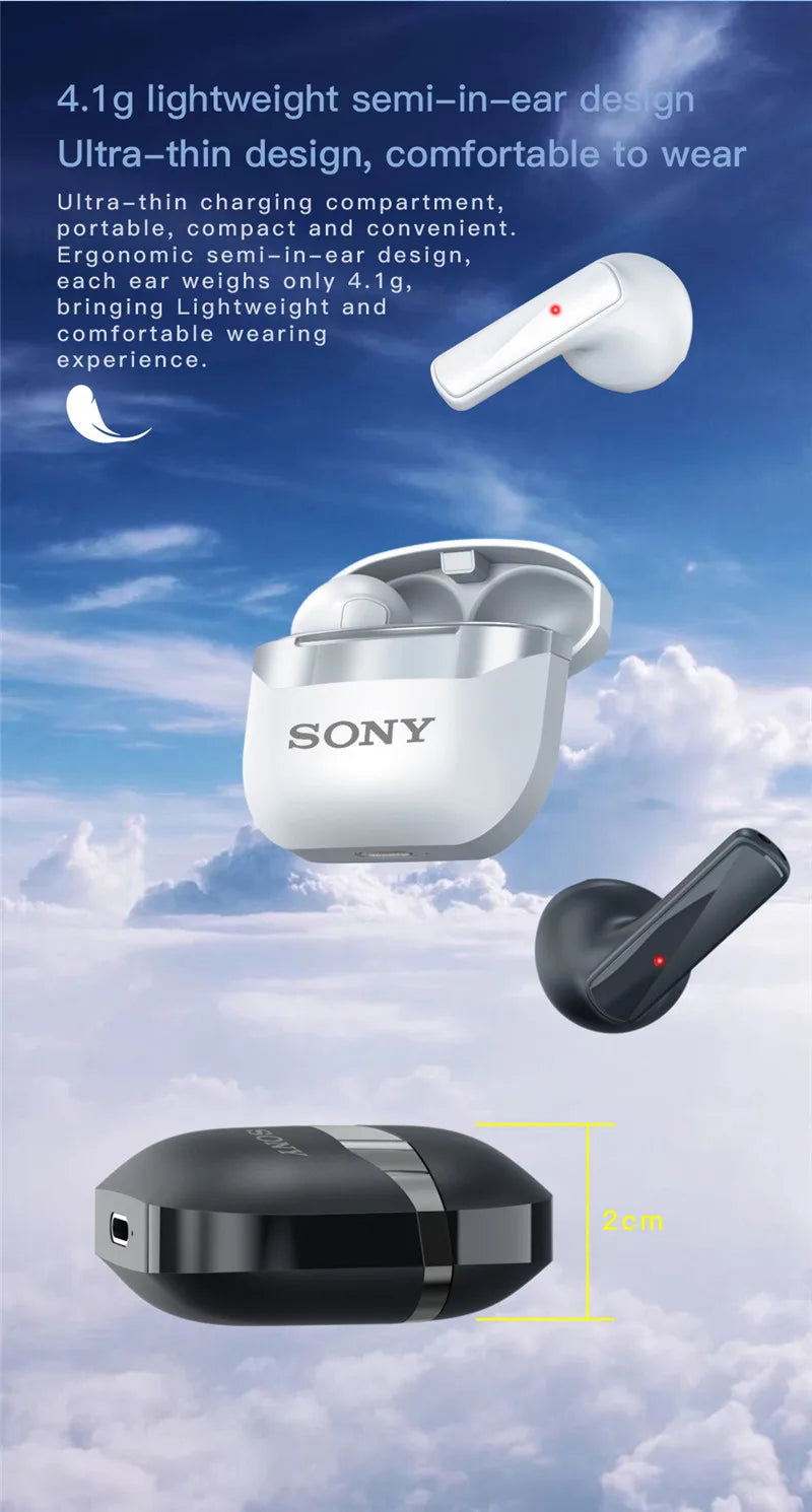 Sony TWS Wireless Bluetooth Headphones ENC Intelligent Noise Reduction Headset Waterproof Gaming/Sports/Music Earphone