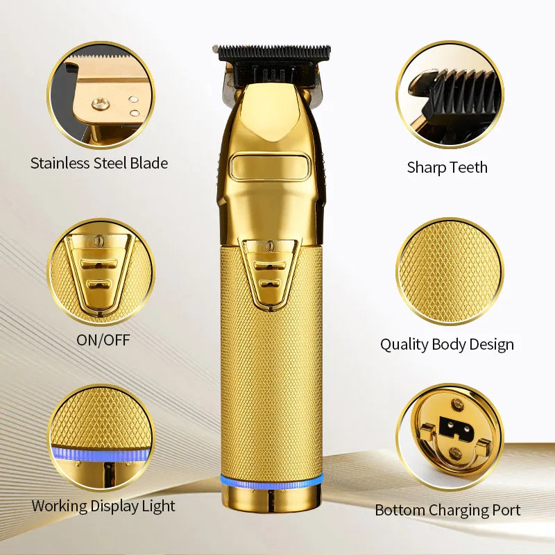 Professional Electric Pro Hair Trimmer Barber Shaver Trimmer Beard 0mm Men Hair Cutting Machine for Men