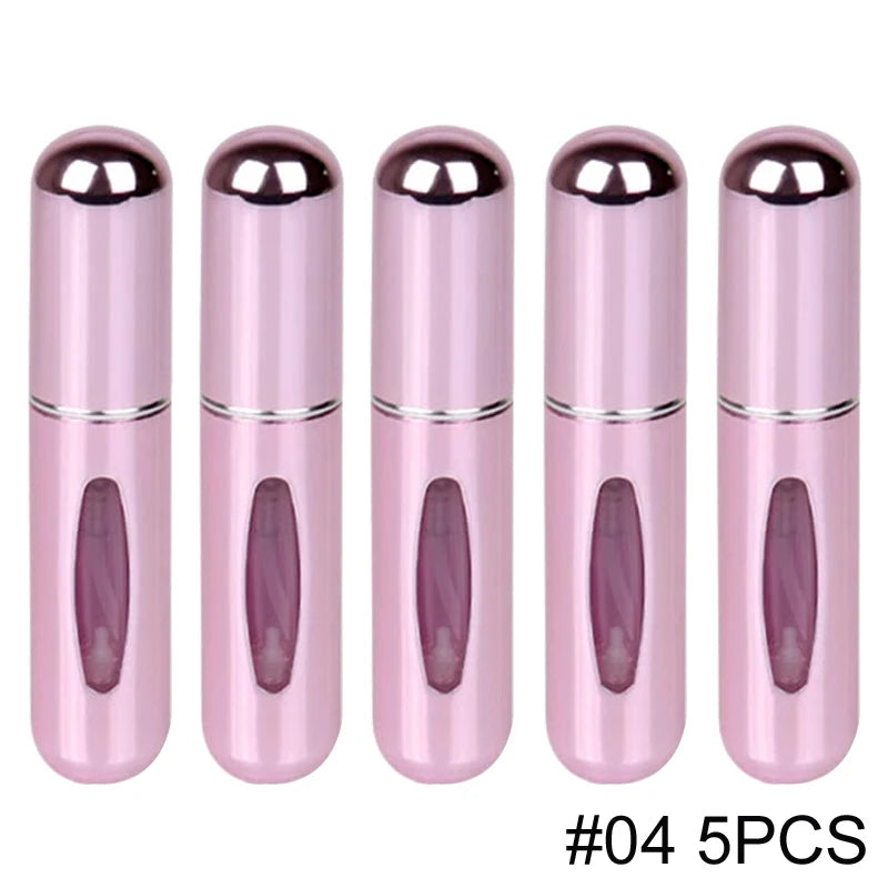 1/5/10PCS 5ml Portable Perfume Atomizer Mini Perfume Bottle Sample Spray Bottling Dispenser Cosmetics Travel Container